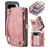 CaseMe 008 Google Pixel 9 Pro XL Capa livro 2 em 1 com capa traseira amovível Carteira - Rosa