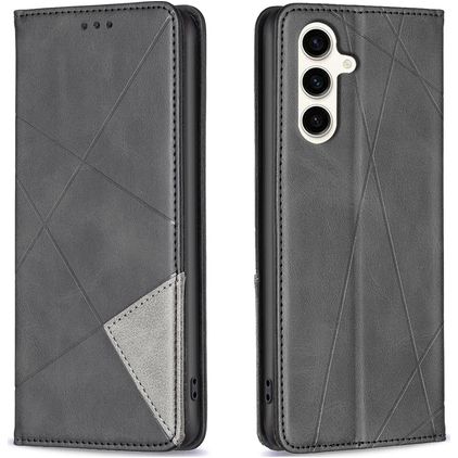 Mobigear Rhombus Slim Samsung Galaxy S23 FE Funda tipo libro - Negro