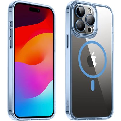 Valenta Trend iPhone 15 Pro Max MagSafe Hardcase Back cover - Trasparente / Blu