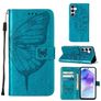Mobigear Butterfly Samsung Galaxy A55 Knížkové pouzdro Peněženka - Modrá