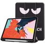 Mobigear Tri-Fold Gel iPad Air 4 (2020) TPU / Keinonahka Lompakkokotelo + Kynänpidike - Do Not Touch