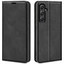 Mobigear Retro Slim Samsung Galaxy A55 Pungetui med Seddelrum - Sort
