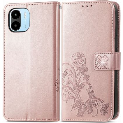 Mobigear Clover Xiaomi Redmi A1 4G Funda tipo libro Cartera - Oro rosa
