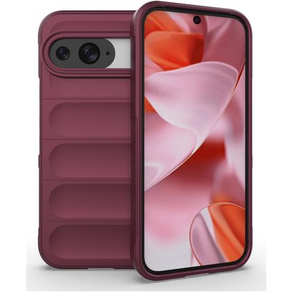 Mobigear Bumpy Google Pixel 9 Pro TPU flexível Capa traseira - Wine Red