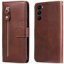Mobigear Zipper Samsung Galaxy S23 Pungetui med Seddelrum - Brun
