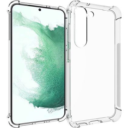 Mobigear Cushion Läpinäkyvä Samsung Galaxy S23 Plus Joustava TPU Suojakuori Iskunkestävä - Läpinäkyvä