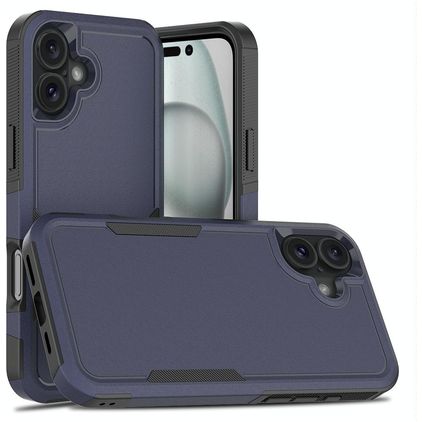 Mobigear Heavy Armor iPhone 16 Plus Fodral Hårdplast Skal Stötsäkert - Mörkblå