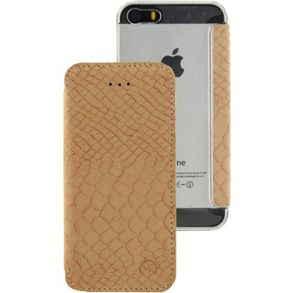 Mobilize Slim Gelly iPhone 5 Funda tipo libro - Snake Creamy Rose