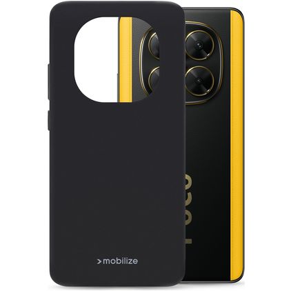 Mobilize Rubber Gelly POCO X7 Fleksibel TPU Bagsidecover - Sort