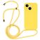 Mobigear Lanyard iPhone 14 Plus Silikon Etui ze smyczą - Żółty