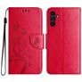 Mobigear Flowers Samsung Galaxy A56 Wallet case - Red