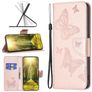Mobigear Butterfly Nokia G11 Plånboksfodral med sedelfack - Roséguld