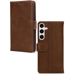 Mobilize Wallet Samsung Galaxy S24 Piel auténtica Funda tipo libro Cartera - Marrón