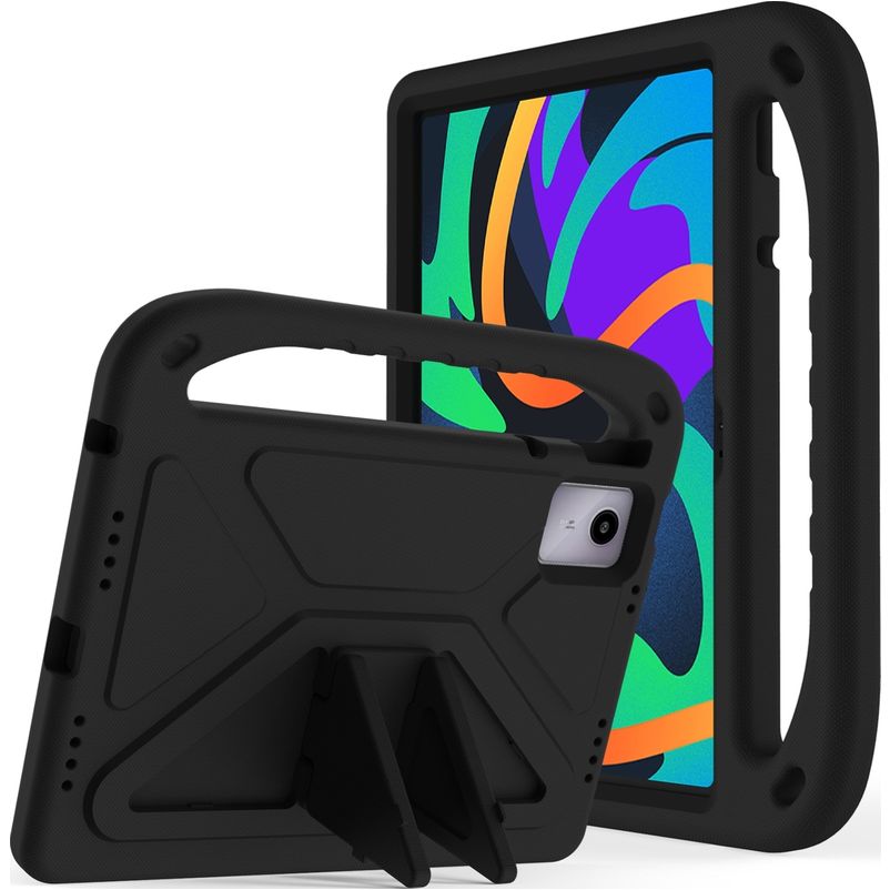 Mobigear AeroArmor Lenovo Tab P12 Tabletcover til børn med håndtag + Stylus-holder - Sort