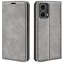 Mobigear Retro Slim Motorola Moto G85 Cover a libro portafoglio - Grigio