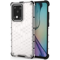 Mobigear Honeycomb Huawei P40 Fodral Hårdplast Skal Stötsäkert - Vit