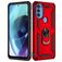 Mobigear Armor Ring Motorola Moto G71 5G Hard Case Back cover Shockproof with Ring Holder - Red