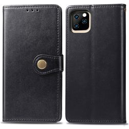 Mobigear Snap Button iPhone 11 Cover a libro portafoglio - Nero