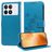 Mobigear Flowers POCO X6 Pro Funda tipo libro Cartera - Azul