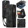 CaseMe 008 iPhone 12 Pro Max Case Detachable 2-in-1 Wallet Case Wallet - Black
