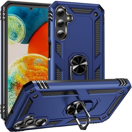 Mobigear Armor Ring Samsung Galaxy A24 Funda Plástico rígido Carcasa Antigolpes con anillo - Azul