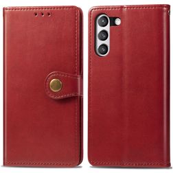 Mobigear Snap Button Samsung Galaxy S21 FE Wallet case - Red