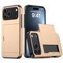 Mobigear Card iPhone 18 Pro Max Fodral Hårdplast Skal Stötsäkert med korthållare - Guld