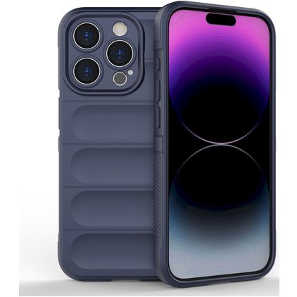 Mobigear Bumpy iPhone 15 Pro Flexibel TPU Skal - Mörkblå