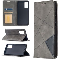 Mobigear Rhombus Slim Samsung Galaxy S20 FE Plånboksfodral - Grå
