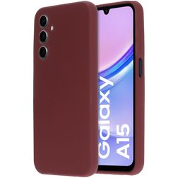 Mobiparts Samsung Galaxy A15 Silikon Zadní kryt - Plum Red
