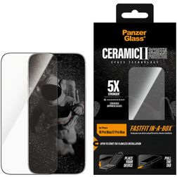 PanzerGlass Ceramic iPhone 18 Pro Max Szkło hartowane Ochrona ekranu - Kompatybilna z etui + Ramka montażowa