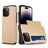 Mobigear Card iPhone 15 Pro Max Hårdt Bagsidecover Stødsikkert med kortholder - Guld