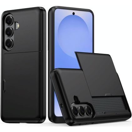 Mobigear Card Samsung Galaxy S26 Plus Hardcase Back cover Antiurto con portacarte - Nero