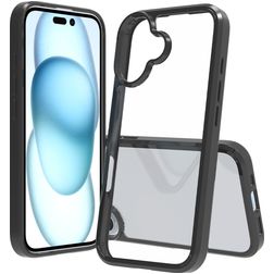 Mobigear Crystal iPhone 16 Hard Case Back cover - Black