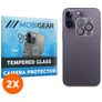 Mobigear iPhone 14 Pro Max Vidro temperado Película da câmara - Compatível com capas (Pack de 2)