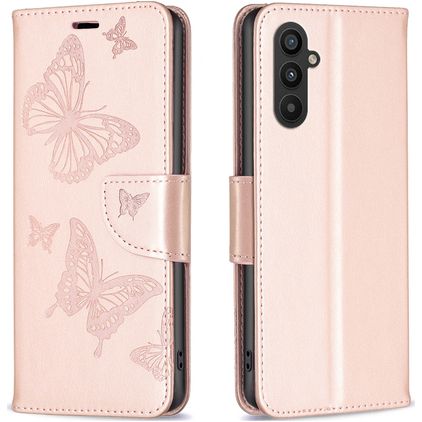 Mobigear Butterfly Samsung Galaxy A24 Capa livro Carteira - Rosa dourado