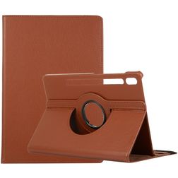 Mobigear DuoStand Samsung Galaxy Tab S9 Plus Roterande Plånboksfodral - Brun