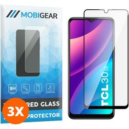 Mobigear Premium TCL 30 SE Cristal templado Protector de pantalla - Compatible con fundas - Negro (pack de 3)