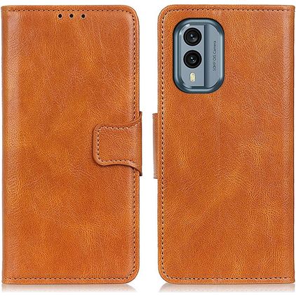 Mobigear Classy Nokia X30 Capa livro Carteira - Conhaque