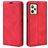 Mobigear Retro Slim Realme C35 Pungetui med Seddelrum - Rød