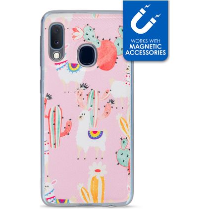 My Style Magneta Samsung Galaxy A20e Elastyczne TPU Etui plecki - Pink Alpaca