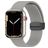 Mobigear Sport Mag Silikon Apple Watch Armband Magnetlås - 42/41/40/38 mm - Grå