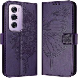 Mobigear Butterfly OPPO Reno 12 Pro Wallet case - Purple