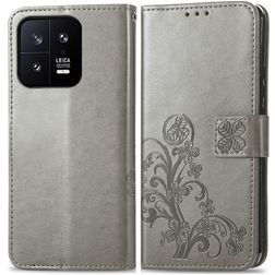 Mobigear Clover Xiaomi 13 Cover a libro portafoglio - Grigio