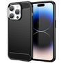 Mobigear Brushed Slim iPhone 15 Pro Max TPU flexível Capa traseira - Preto