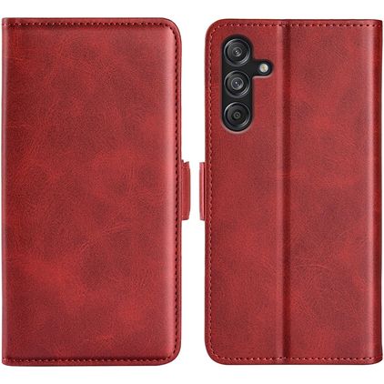 Mobigear Slim Magnet Samsung Galaxy M55 Cover a libro portafoglio - Rosso