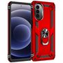Mobigear Armor Ring Motorola Moto G52 Hårdt Bagsidecover Stødsikkert med ringholder - Rød