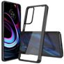 Mobigear Crystal Motorola Edge (2021) Hårdt Bagsidecover - Gennemsigtig / Sort