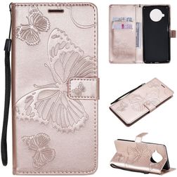 Mobigear Butterfly Xiaomi Mi 10T Lite Cover a libro portafoglio - Oro rosa