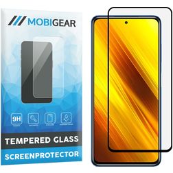 Mobigear Premium POCO X3 Tempered Glass Screen Protector - Case Friendly - Black